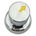 Chrome Nut Cover - 33mm Flat Top